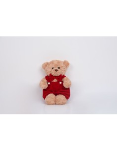Fiori di Lena - Orsetto in peluche con vestito h 40 cm senza maglietta - rosso