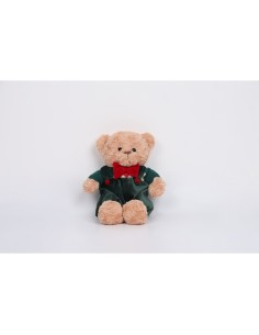 Fiori di Lena - Orsetto in peluche con vestito h 40 cm - verde inglese