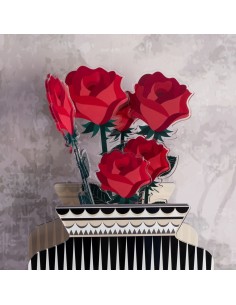 Vesta Home - Fiore Rosa Grande Kit 6 Pz Funny Flowers·rosso·12 X 56,3 H Th. 5 Mm 2