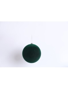 Fiori di Lena - Sfera di plastica effetto velluto d 20 cm  - verde inglese