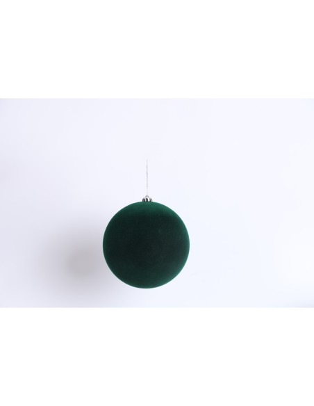 Fiori di Lena - Sfera di plastica effetto velluto d 20 cm  - verde inglese