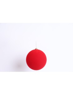 Fiori di Lena - Sfera di plastica effetto velluto d 20 cm  - rosso