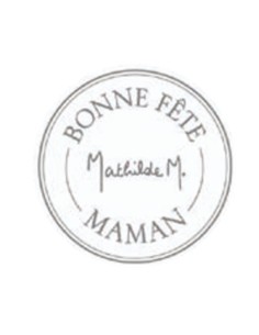 Mathilde M - Adesivi autoadesivi Bonne Fête Maman - ø 30 mm