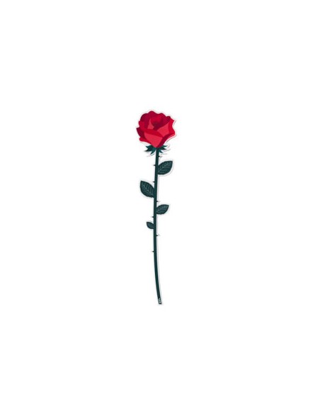 Vesta Home - Fiore Rosa Grande Kit 6 Pz Funny Flowers·rosso·12 X 56,3 H Th. 5 Mm