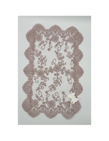 Fiori di Lena - Runner pizzo rosa cm 42X28 con scatola
