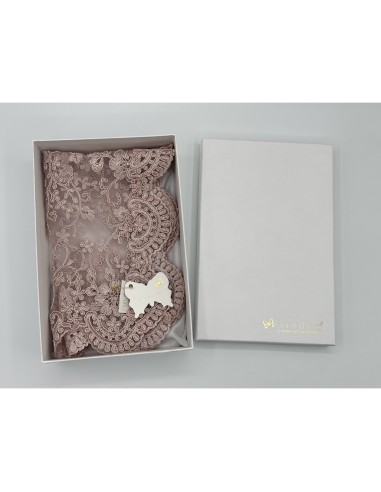 Fiori di Lena - Runner pizzo rosa cm 42X28 con scatola