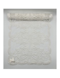 Fiori di Lena - Runner doppio pizzo Impero avorio cm 140 x 40 2