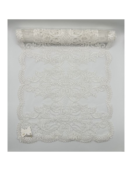 Fiori di Lena - Runner doppio pizzo Impero avorio cm 140 x 40