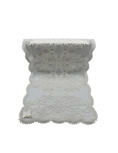 Fiori di Lena - Runner doppio pizzo Impero avorio cm 140 x 40
