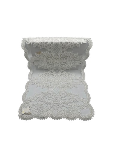 Fiori di Lena - Runner doppio pizzo Impero avorio cm 140 x 40