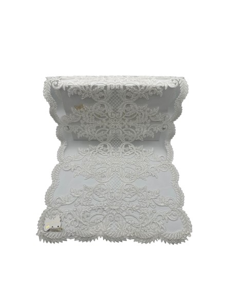 Fiori di Lena - Runner doppio pizzo Impero avorio cm 140 x 40