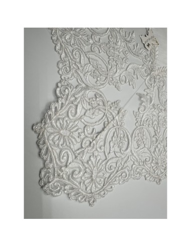 Fiori di Lena - Runner in lino avorio con pizzo Impero avorio cm 170X65