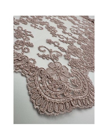 Fiori di Lena - Runner in pizzo rosa, cm 45 x x 45 con scatola