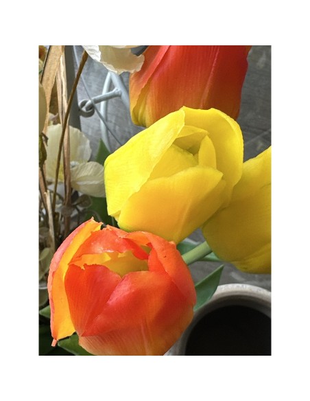 Fiori di Lena - Tulipano real touch giallo cm 45 h