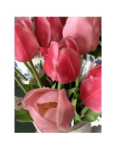 Fiori di Lena - Tulipano real touch rosa cm 45 h 2
