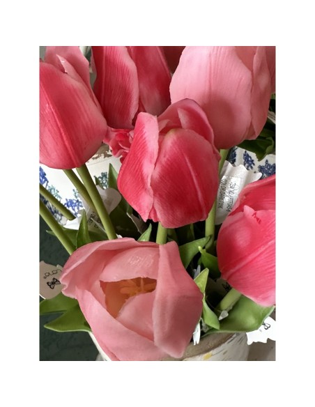 Fiori di Lena - Tulipano real touch rosa cm 45 h