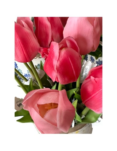 Fiori di Lena - Tulipano real touch rosa cm 45 h
