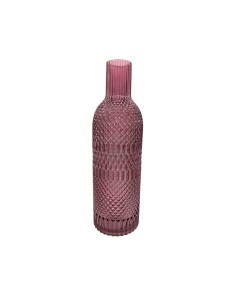 Fiori di Lena - Vaso bottiglia in vetro malva lustrato cm 44 h