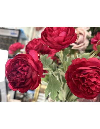 Fiori di Lena - Ramo 3 ranunculi fucsia cm 52 h