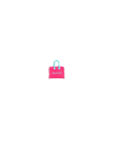Beach Girl - Handbag rosa candy dettagli azzurro cm 30 x 24 x 18
