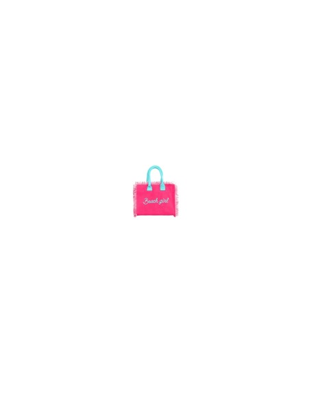 Beach Girl - Handbag rosa candy dettagli azzurro cm 30 x 24 x 18