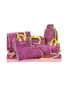 Beach Girl - Handbag rosa candy dettagli azzurro cm 30 x 24 x 18 2