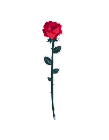 Vesta Home - Fiore Rosa Piccola Kit 6 Pz Funny Flowers·rosso·9 X 43 H Th. 5 Mm