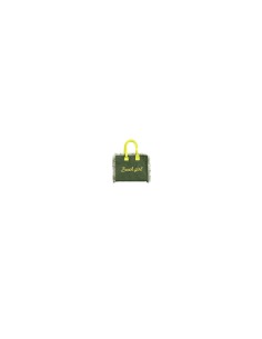 Beach Girl - Handbag verde militare dettagli giallo fluo cm 30 x 24 x 17