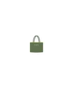 Marisol - Borsa mare velour con pompon verde militare/verde mela cm 42 x 32 x 16