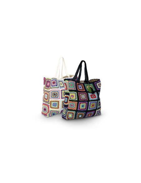 Granny - Borsa all season nero/multicolor 35x35x10 cm