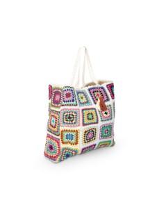 Granny - Borsa all season avorio/muticolor 35x35x10 cm