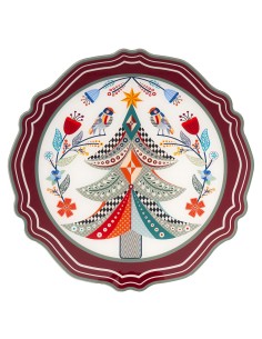 Vesta Home - Set 2 Sottopiatti Natalizi·albero·36 X 36 H Th. 3 Mm