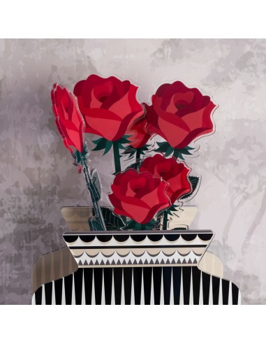 Vesta Home - Fiore Rosa Piccola Kit 6 Pz Funny Flowers·rosso·9 X 43 H Th. 5 Mm