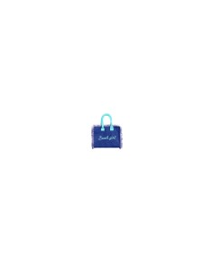 Beach Girl - Handbag blu dettagli azzurro cm 30 x 24 x 14