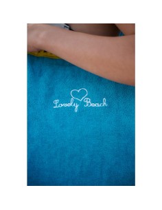 Marisol - Borsa mare velour con pompon ottanio/verde mela cm 42 x 32 x 16 2