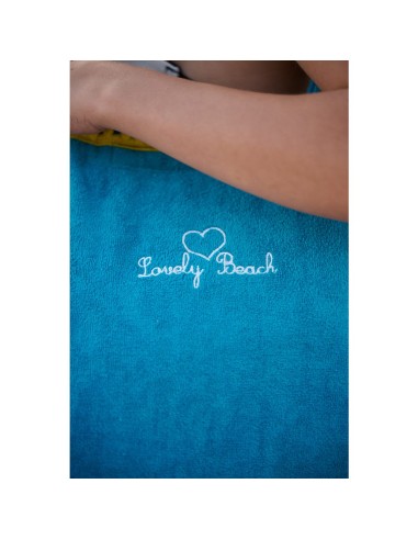 Marisol - Borsa mare velour con pompon ottanio/verde mela cm 42 x 32 x 16