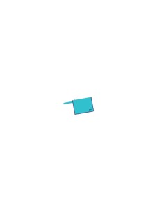Marisol - Pochette velour con pompon azzurro/blu cm 30 x 26
