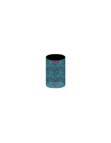 Leopard - Sacca mare azzurro/nero dettagli fucsia cm 25 x 25 x 50