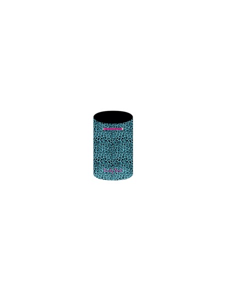 Leopard - Sacca mare azzurro/nero dettagli fucsia cm 25 x 25 x 50