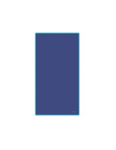 Marisol - Telo mare velour con pompon blu/azzurro cm 90 x 170