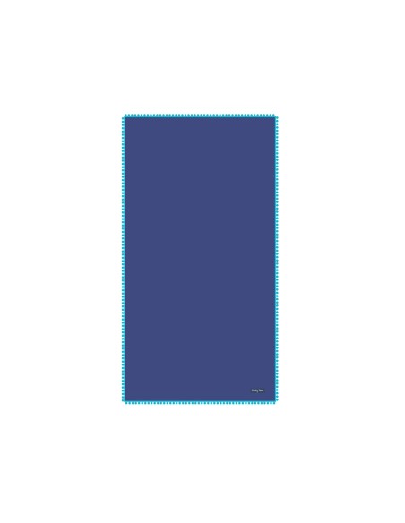 Marisol - Telo mare velour con pompon blu/azzurro cm 90 x 170