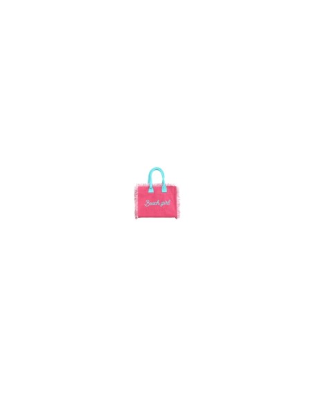 Beach Girl - Handbag fucsia dettagli azzurro cm 30 x 24 x 16
