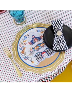 Vesta Home - Set 2 Sottopiatti Natalizi·casetta·36 X 36 H Th. 3 Mm 2