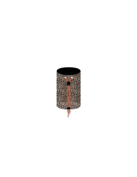 Leopard - Sacca mare classic nude/nero dettagli arancio cm 25 x 25 x 50
