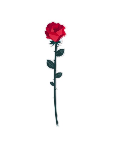 Vesta Home - Fiore Rosa Piccola Singola·rosso·9 X 43 H Th. 5 Mm