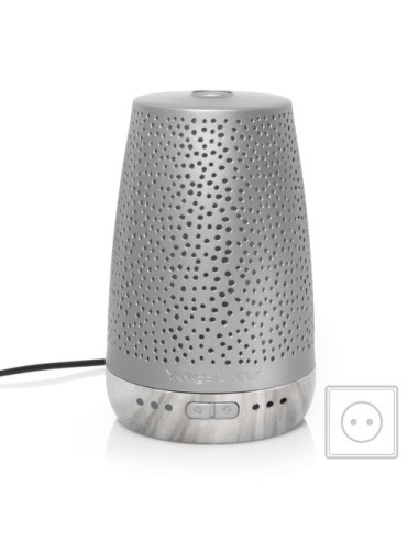 Yankee Candle - Sleep Diffuser Kit Base Effetto Argento & Peaceful Dreams