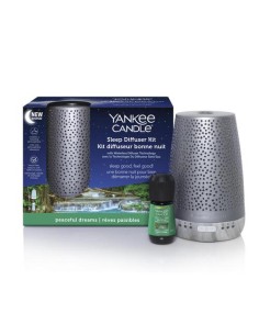 Yankee Candle - Sleep Diffuser Kit Base Effetto Argento & Peaceful Dreams 2