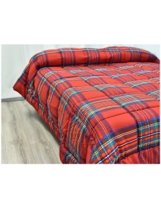Daunex - Trapunta Microfibra 220x260 (piazza e mezza) disegno Tartan variante Rosso