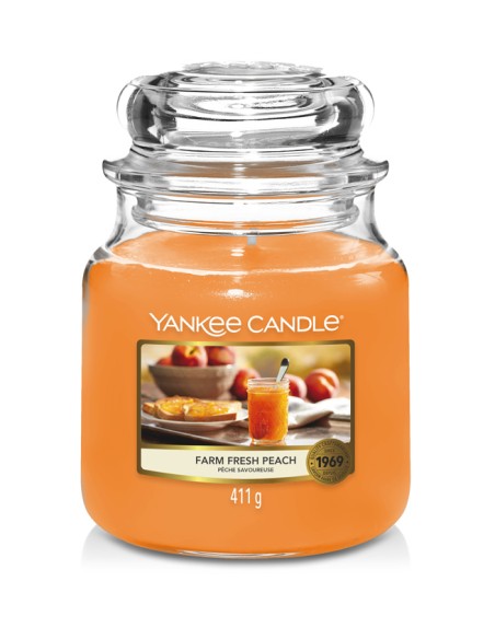 Yankee Candle - Candela in giara media Original ''Farm Fresh Peach''