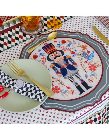 Vesta Home - Set 2 Sottopiatti Natalizi·schiaccianoci·36 X 36 H Th. 3 Mm